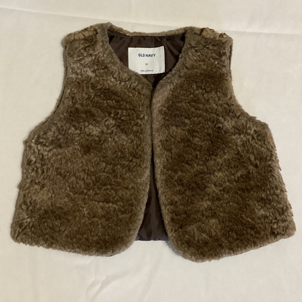 Old Navy Chocolate Faux Fur Vest